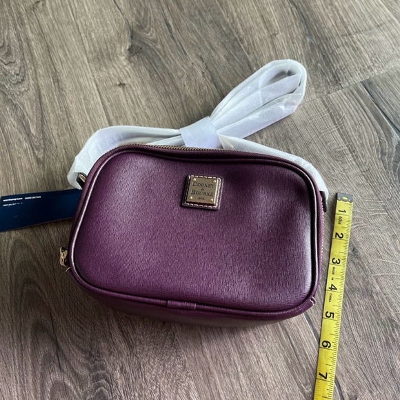 NWT Dooney & Bourke Saffiano Leather Sawyer Crossbody Bag • Plum Wine - Picture 11 of 15